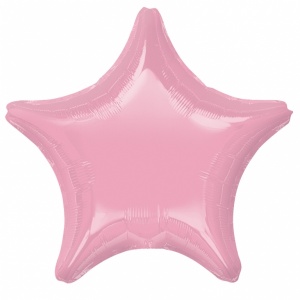 Regnbågsskimrande rosa stjärna - folieballong 48 cm