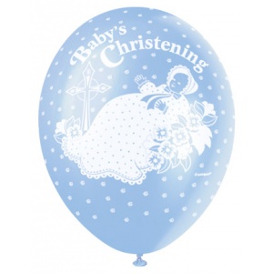 Dopballonger barn - blå traditionell - latex - 5 st