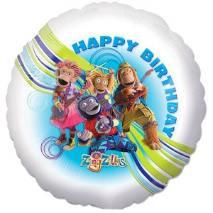 ZingZillas rund folieballong till födelsedagen - 46 cm