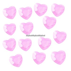Rosa bordsdiamanter - hjärtan - 21 g Rosa bordsdiamanter - hjärtan - 21 g